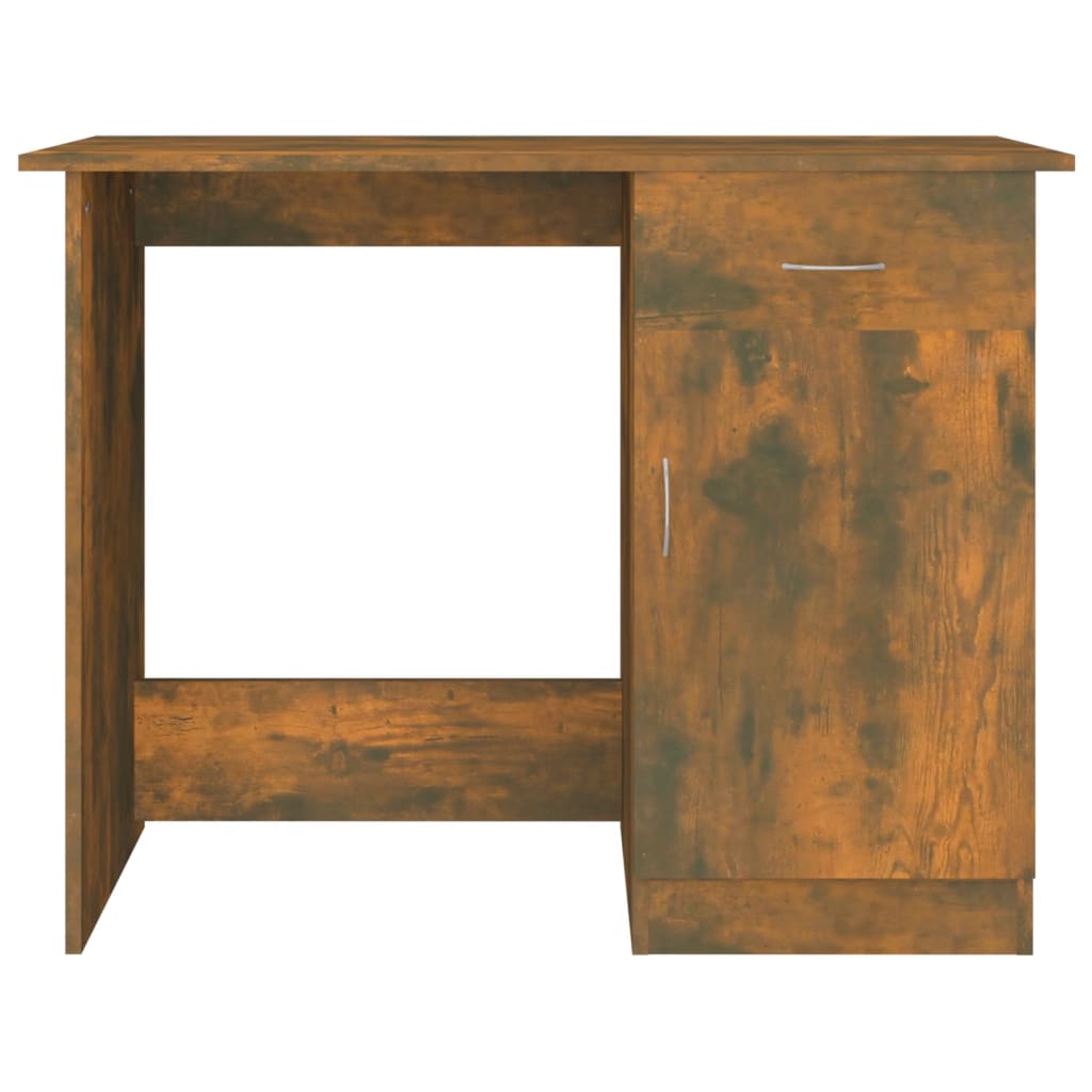 Desk Smoked Oak 100x50x76 cm Engineered Wood