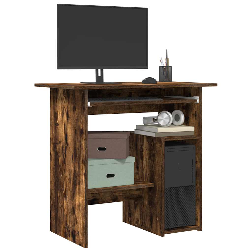 Desk Smoked Oak 80x45x74 cm Engineered Wood