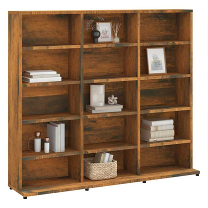 CD Cabinet Smoked Oak 100x23x89.5 cm Engineered Wood