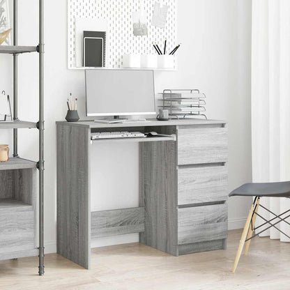 Desk Grey Sonoma 90x45x76 cm Engineered Wood