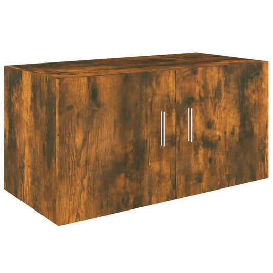Wall Mounted Cabinet Smoked Oak 80x39x40 cm Engineered Wood