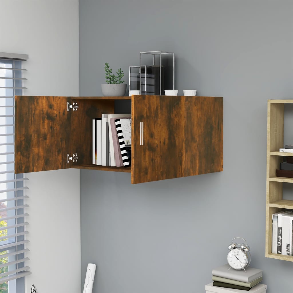 Wall Mounted Cabinet Smoked Oak 80x39x40 cm Engineered Wood