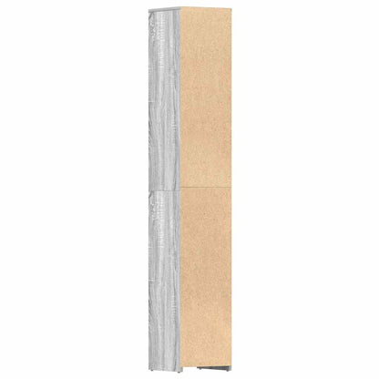 815520 vidaXL Bathroom Cabinet Grey Sonoma 30x30x183,5 cm Engineered Wood