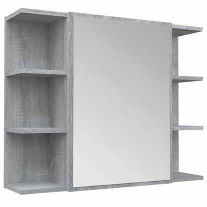 Bathroom Mirror Cabinet Grey Sonoma 80x20.5x64 cm