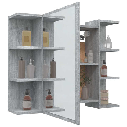 Bathroom Mirror Cabinet Grey Sonoma 80x20.5x64 cm