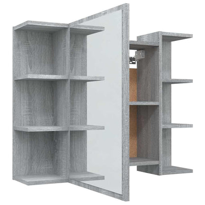 Bathroom Mirror Cabinet Grey Sonoma 80x20.5x64 cm