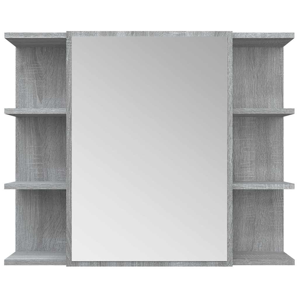 Bathroom Mirror Cabinet Grey Sonoma 80x20.5x64 cm