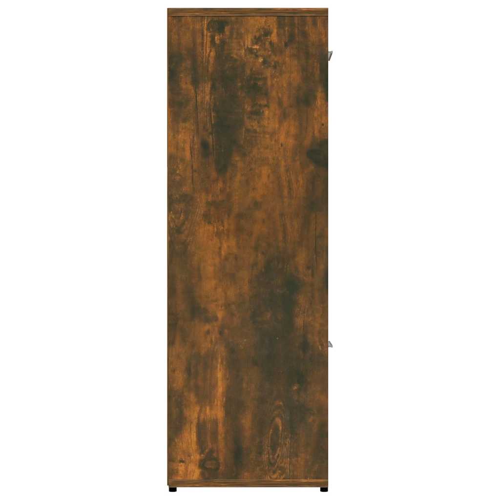 Book Cabinet Smoked Oak 90x30x90 cm Engineered Wood