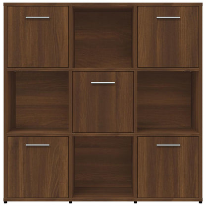 Book Cabinet Brown Oak 90x30x90 cm Engineered Wood