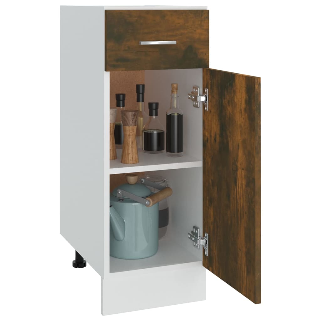 Drawer Bottom Cabinet Lyon Smoked Oak 30x46x81.5 cm Engineered Wood