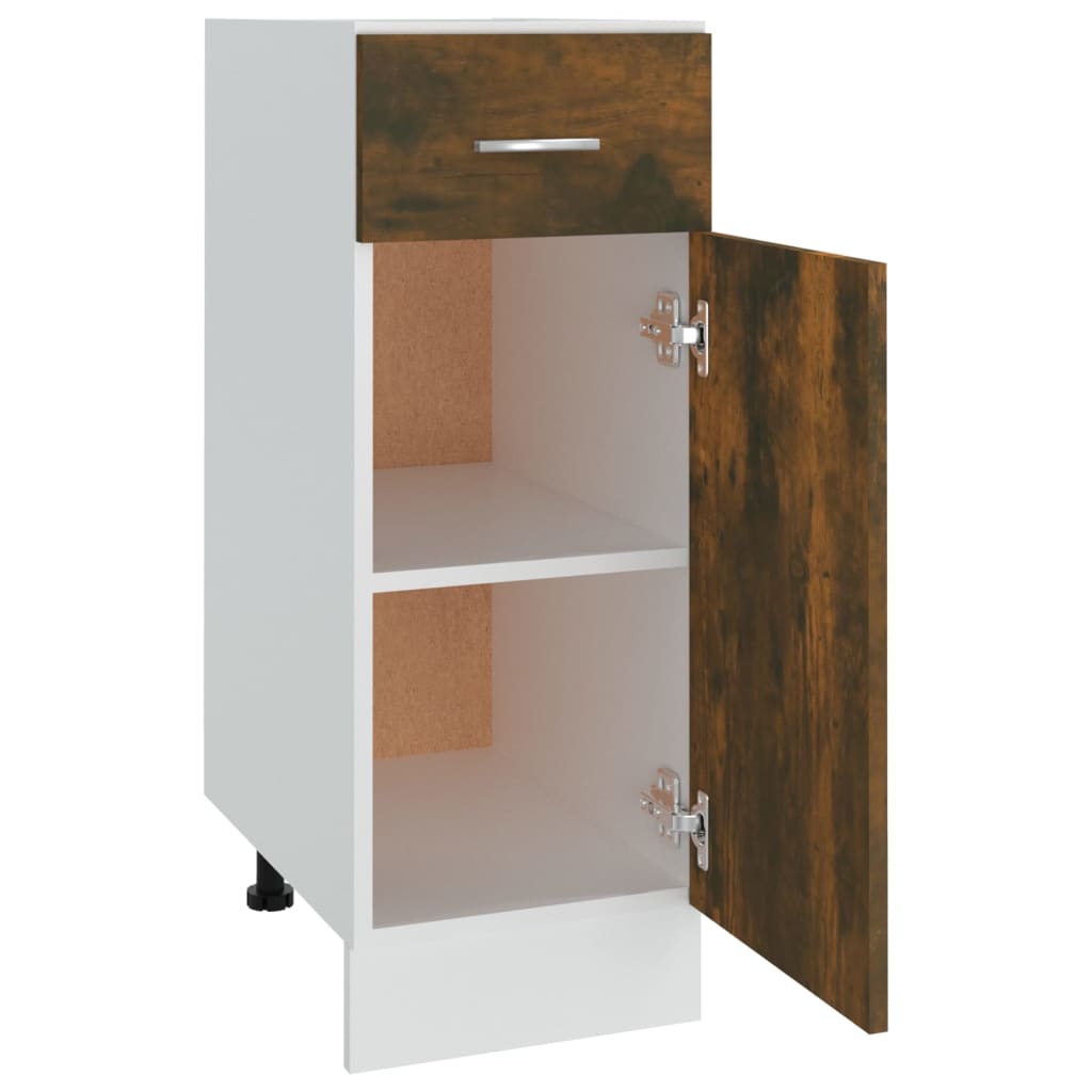 Drawer Bottom Cabinet Lyon Smoked Oak 30x46x81.5 cm Engineered Wood