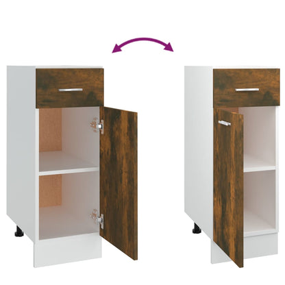 Drawer Bottom Cabinet Lyon Smoked Oak 30x46x81.5 cm Engineered Wood