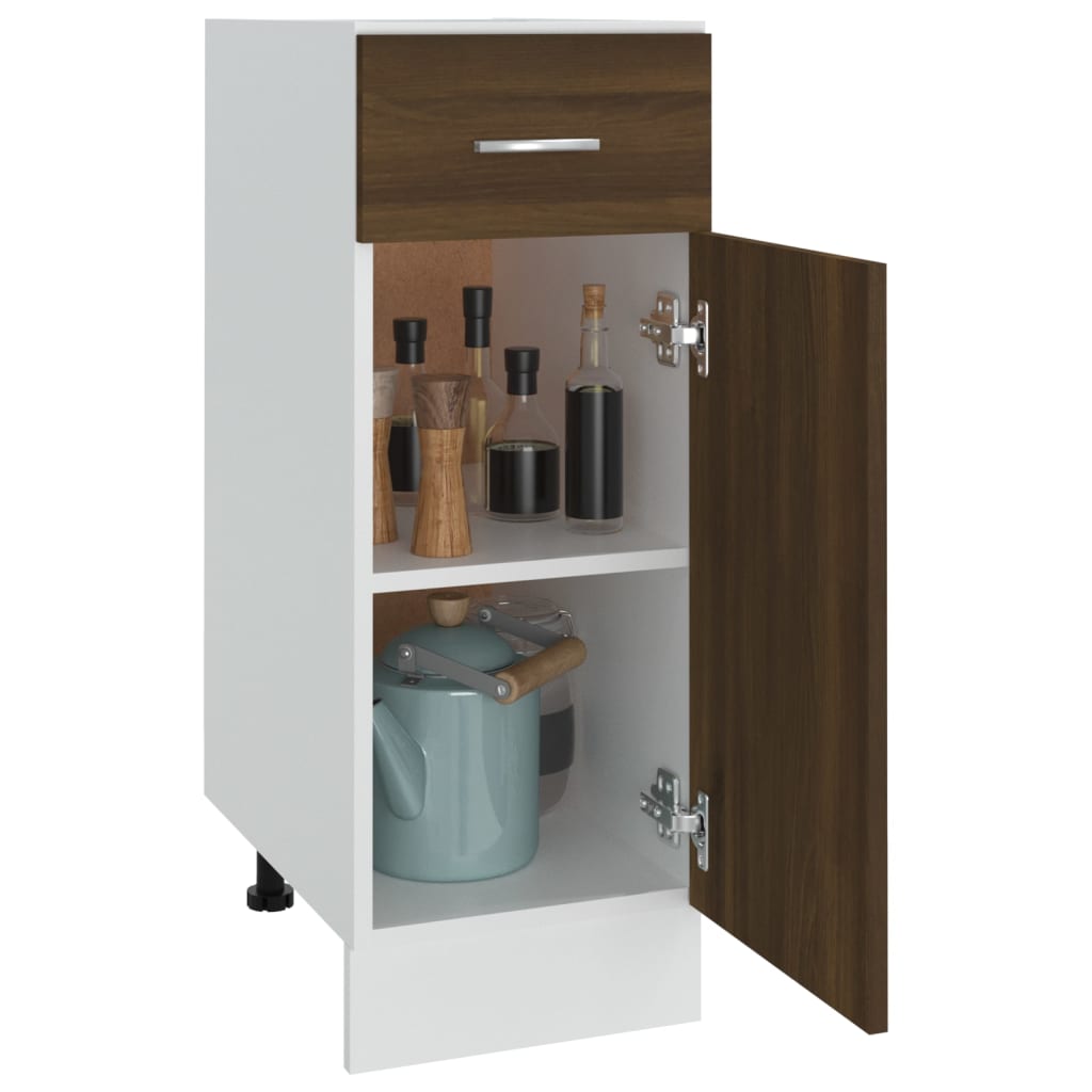 Drawer Bottom Cabinet Lyon Brown Oak 30x46x81.5 cm Engineered Wood