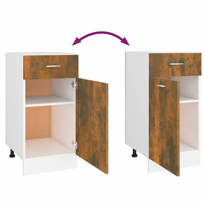 Drawer Bottom Cabinet "Lyon" Smoked Oak 40x46x81.5 cm