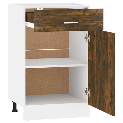 Drawer Bottom Cabinet "Lyon" Smoked Oak 50x46x81.5 cm