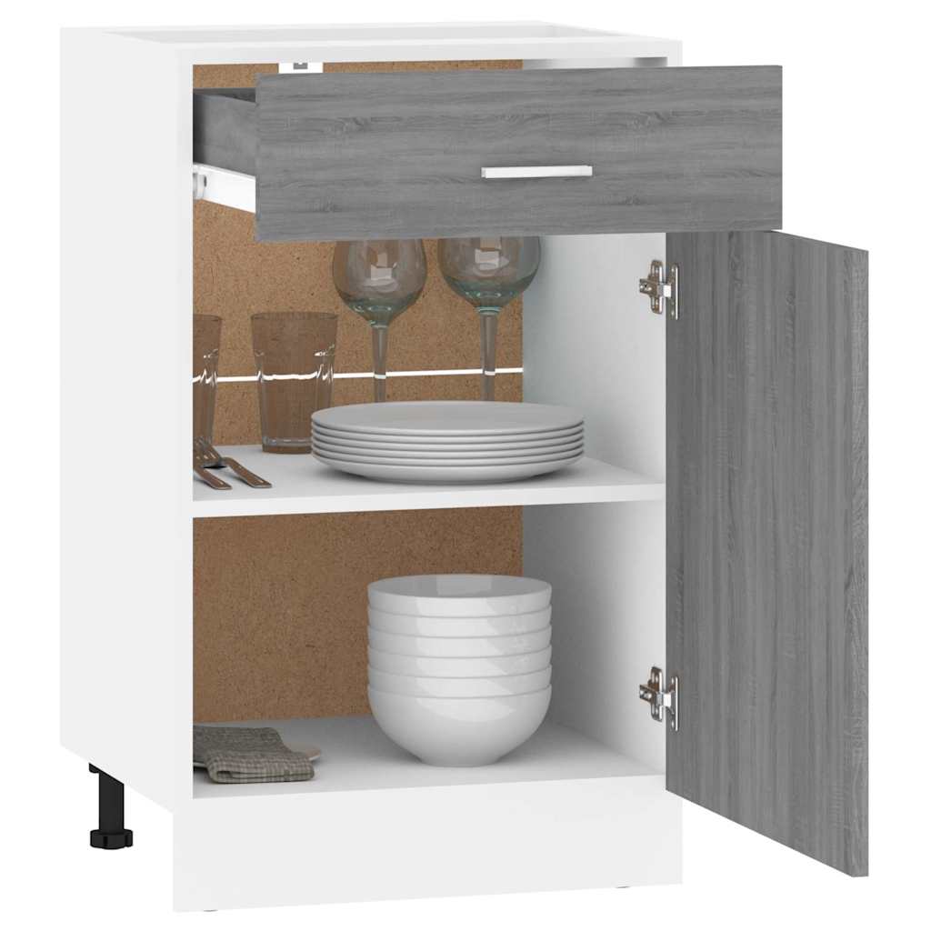Drawer Bottom Cabinet "Lyon" Grey Sonoma 50x46x81.5 cm