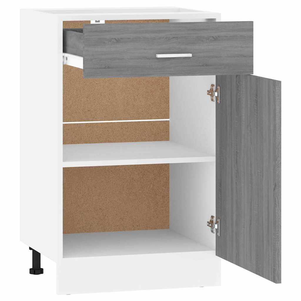 Drawer Bottom Cabinet "Lyon" Grey Sonoma 50x46x81.5 cm