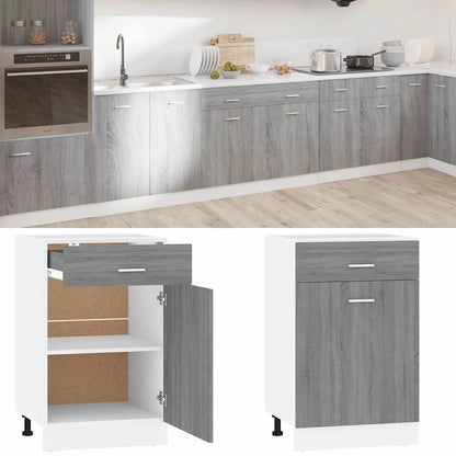 Drawer Bottom Cabinet "Lyon" Grey Sonoma 50x46x81.5 cm