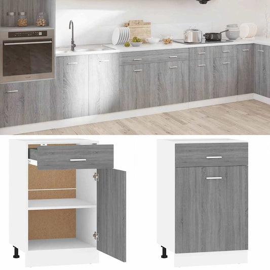 Drawer Bottom Cabinet "Lyon" Grey Sonoma 50x46x81.5 cm
