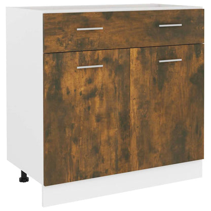 Drawer Bottom Cabinet "Lyon" Smoked Oak 80x46x81.5 cm