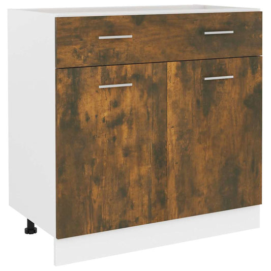 Drawer Bottom Cabinet "Lyon" Smoked Oak 80x46x81.5 cm