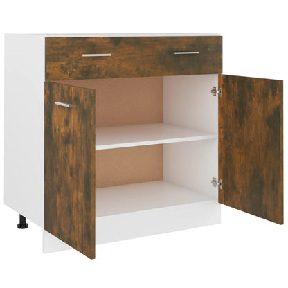 Drawer Bottom Cabinet Lyon Smoked Oak 80x46x81.5 cm Engineered Wood