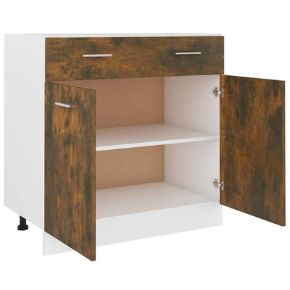 Drawer Bottom Cabinet "Lyon" Smoked Oak 80x46x81.5 cm