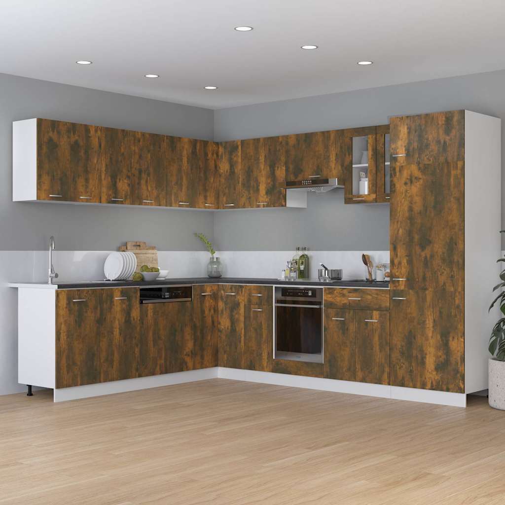 Kitchen Cabinet "Lyon" Smoked Oak 75.5x75.5x81.5 cm