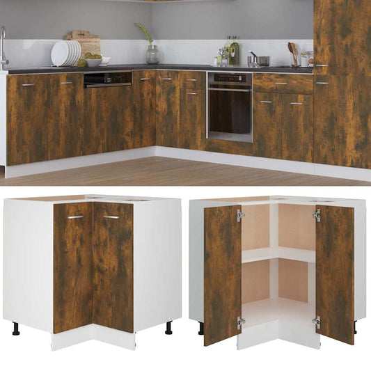 Kitchen Cabinet "Lyon" Smoked Oak 75.5x75.5x81.5 cm
