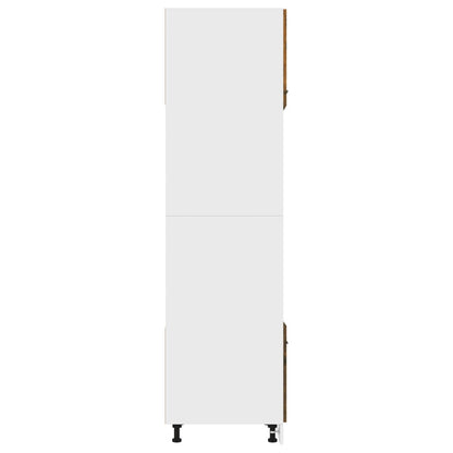 Microwave Cabinet Lyon Smoked Oak 60x57x207 cm Engineered Wood