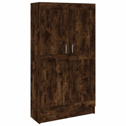 Book Cabinet Smoked Oak 82,5x30,5x150 cm Engineered Wood