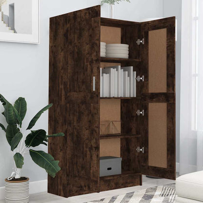 Book Cabinet Smoked Oak 82,5x30,5x150 cm Engineered Wood