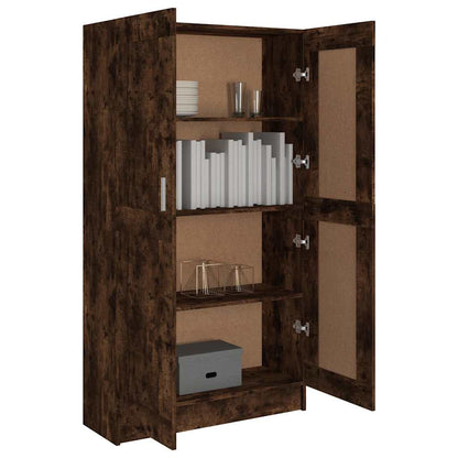 Book Cabinet Smoked Oak 82,5x30,5x150 cm Engineered Wood