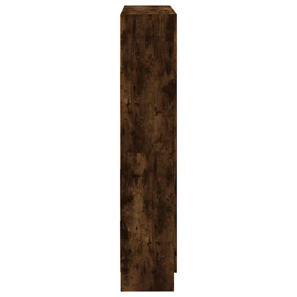 Book Cabinet Smoked Oak 82,5x30,5x150 cm Engineered Wood