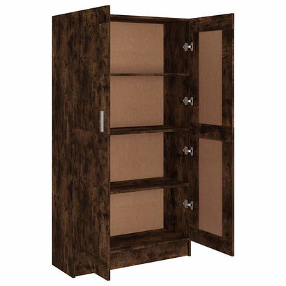 Book Cabinet Smoked Oak 82,5x30,5x150 cm Engineered Wood