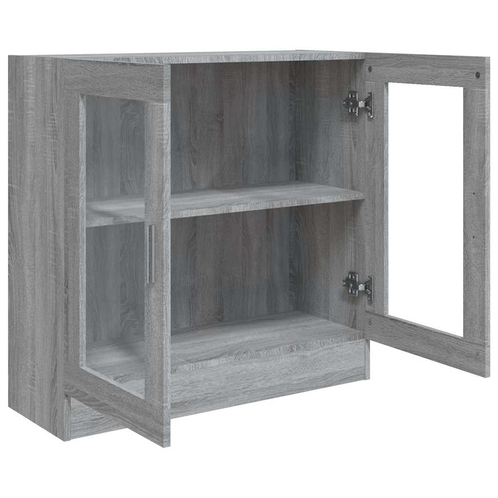 Vitrine Cabinet Grey Sonoma 82,5x30,5x80 cm Engineered Wood