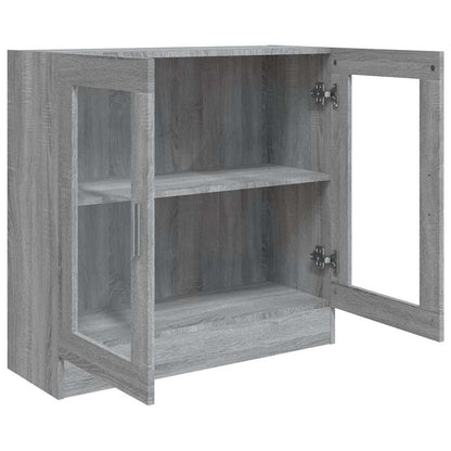 Vitrine Cabinet Grey Sonoma 82,5x30,5x80 cm Engineered Wood
