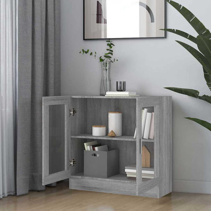 Vitrine Cabinet Grey Sonoma 82,5x30,5x80 cm Engineered Wood