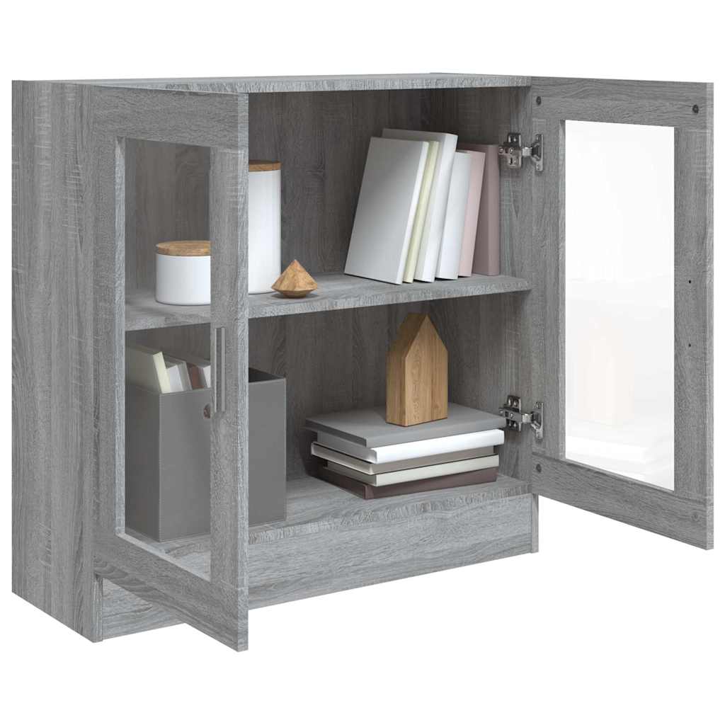 Vitrine Cabinet Grey Sonoma 82,5x30,5x80 cm Engineered Wood