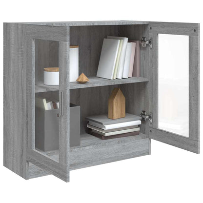 Vitrine Cabinet Grey Sonoma 82,5x30,5x80 cm Engineered Wood