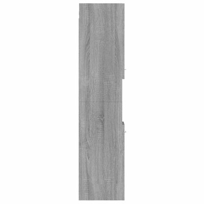Bathroom Cabinet Grey Sonoma 30x30x130 cm Engineered Wood