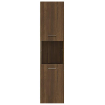 Bathroom Cabinet Brown Oak 30x30x130 cm Engineered Wood