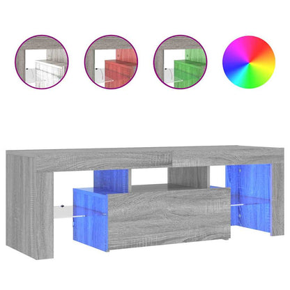 TV Cabinet with LED Lights Grey Sonoma 120x35x40 cm