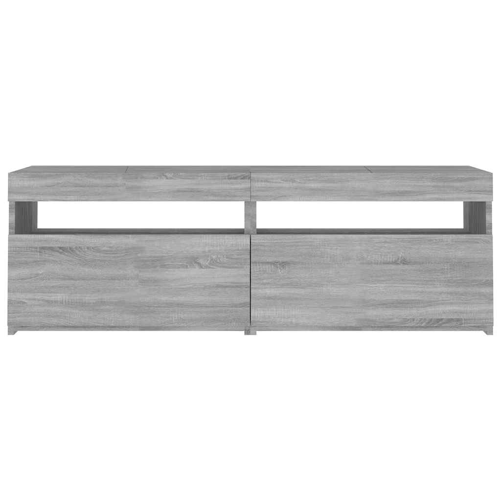 TV Cabinet with LED Lights Grey Sonoma 120x35x40 cm