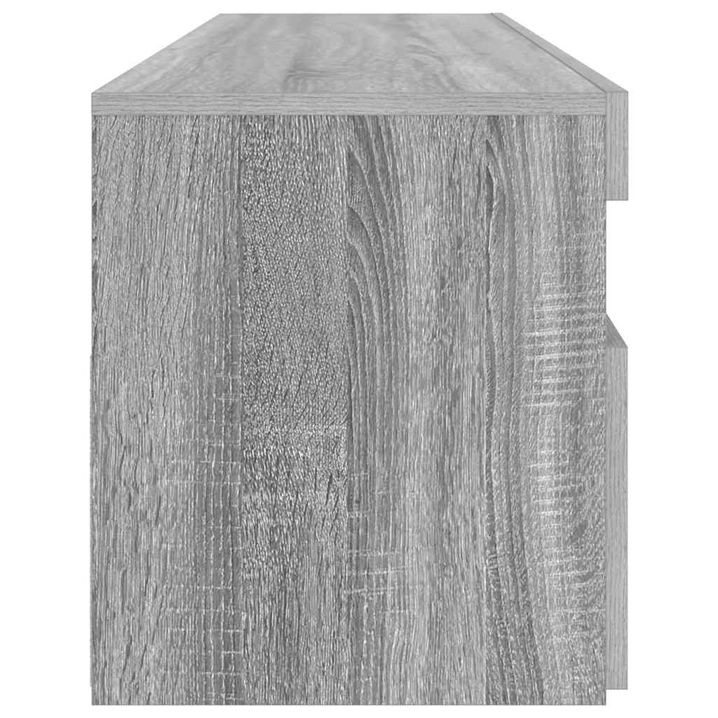 TV Cabinet with LED Lights Grey Sonoma 90x35x40 cm
