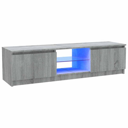 TV Cabinet with LED Lights Grey Sonoma 120x30x36 cm