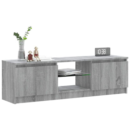 TV Cabinet with LED Lights Grey Sonoma 120x30x36 cm