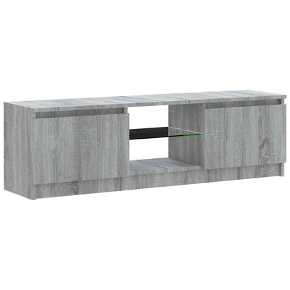TV Cabinet with LED Lights Grey Sonoma 120x30x36 cm