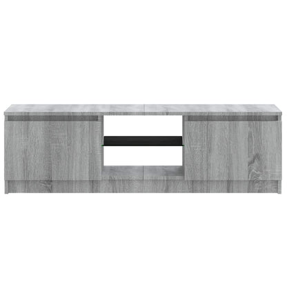 TV Cabinet with LED Lights Grey Sonoma 120x30x36 cm