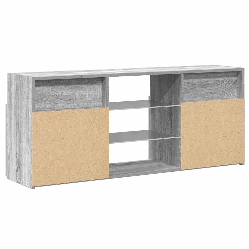 TV Cabinet with LED Lights Grey Sonoma 120x30x50 cm